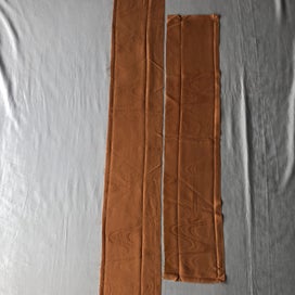Listing 3 of 13 for Vintage Orange Woven Silk Fabric Pieces X2 Kimono Panels
