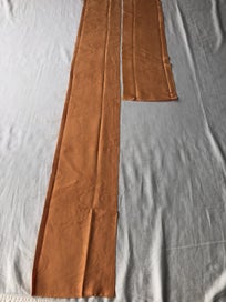 Listing 6 of 13 for Vintage Orange Woven Silk Fabric Pieces X2 Kimono Panels
