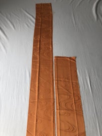 Listing 8 of 13 for Vintage Orange Woven Silk Fabric Pieces X2 Kimono Panels