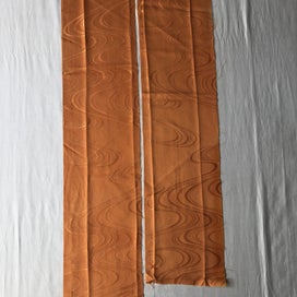 Listing 11 of 13 for Vintage Orange Woven Silk Fabric Pieces X2 Kimono Panels