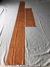 Listing 13 of 13 for Vintage Orange Woven Silk Fabric Pieces X2 Kimono Panels