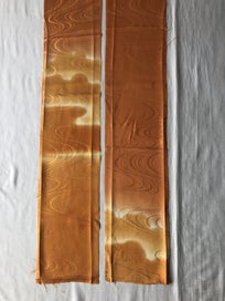Listing 3 of 11 for Vintage Japanese Orange Cloud Silk Fabric Pieces Kimono Panels x2