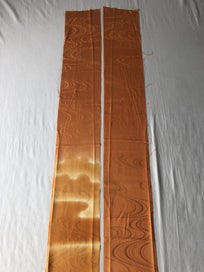 Listing 5 of 11 for Vintage Japanese Orange Cloud Silk Fabric Pieces Kimono Panels x2