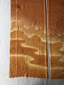 Listing 12 of 19 for Vintage Japanese Woven Orange Silk Cloud Faric Pences Kimono Panels X2