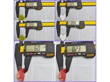 Listing 4 of 10 for 24pcs(Approx. 105g/3.5oz) Heart Shape Porcelain Mosaic Tiles 2.3*2.25*0.6cm DIY