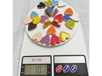Listing 5 of 10 for 24pcs(Approx. 105g/3.5oz) Heart Shape Porcelain Mosaic Tiles 2.3*2.25*0.6cm DIY
