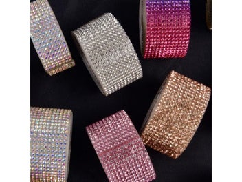 Listing 8 of 10 for Self Adhesive Crystal Rhinestone Sticker Diamond Ribbon DIY Sticker Rhinestones