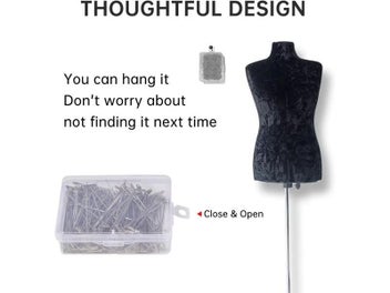 Listing 4 of 10 for 100Pcs Stainless Steel T Pins Thumbtack Pushpin T Shaped Pins Needles With