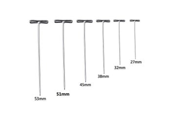 Listing 8 of 10 for 100Pcs Stainless Steel T Pins Thumbtack Pushpin T Shaped Pins Needles With