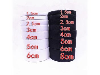 Listing 3 of 9 for Width 0.3-5cm 5M White Black Elastic Band Spandex Belt Trim Sewing/Ribbon