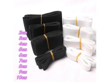 Listing 4 of 9 for Width 0.3-5cm 5M White Black Elastic Band Spandex Belt Trim Sewing/Ribbon