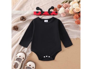 Listing 7 of 9 for Newborn Baby Girl Halloween Outfit Long Flying Sleeve Romper Bee Suspender