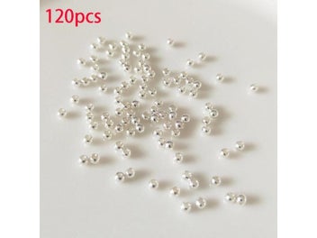 Listing 4 of 10 for 50-1500pcs 2-8mm Gold Color Metal Ball Beads Loose Round Spacer Beads For Diy