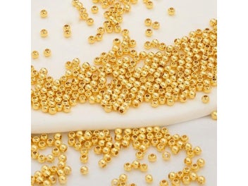 Listing 5 of 10 for 50-1500pcs 2-8mm Gold Color Metal Ball Beads Loose Round Spacer Beads For Diy