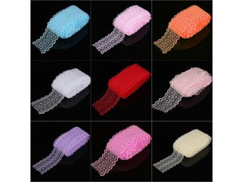 Listing 3 of 10 for Multi Color 5 Yards/Lot Width 45mm Lace Ribbons DIY Embroidered Net Lace Trim