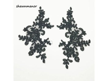 Listing 7 of 10 for 6PCS 25*12.5cm Delicate Veil Head Ornaments Lace Trim Dress DIY Lace Applique