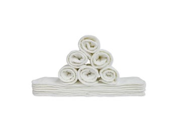 Listing 4 of 9 for 5pcs Diaper Inserts 3 Layers Microfiber Washable Reusable Inserts Super Water