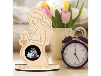 Listing 5 of 9 for Wooden Baby Sonogram Photo Frame Pregnant Mother Souvenir Gift