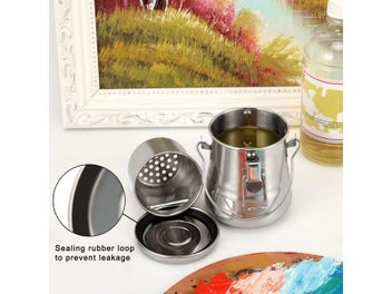 Listing 7 of 10 for Paint Brush Cleaner And Holder - Airtight Stainless Steel Brush Washer For