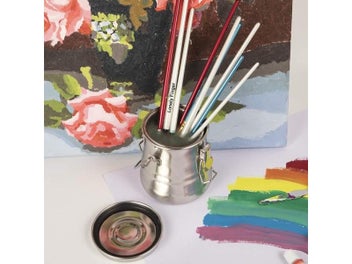 Listing 8 of 10 for Paint Brush Cleaner And Holder - Airtight Stainless Steel Brush Washer For
