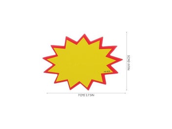 Listing 7 of 9 for 200 Pcs Erase Sale Tags Price Label For Stores Emblems Fundraising Burst Signs