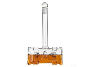 Listing 1 of 8 for 3D Hammer Shaped Whiskey Decanter For Scotch Bourbon 400ml Lead-free Glass Home