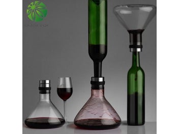 Listing 3 of 9 for Wine Decanter Crystal Red Wine Pourer Vivid Champagne Decanter Pyrex Glass