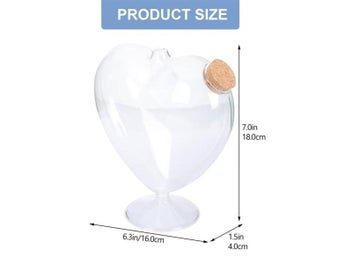 Listing 7 of 9 for Glass Jar Bottle Heart Wishing Jars Star Candy Origami Containers