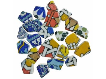 Listing 1 of 10 for 85gram/3oz(Apporx. 16pcs) Blue And White Porcelain Polygon Mosaic Tiles Multi