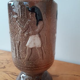 Listing 5 of 7 for Titian Egyptian urn vase. VG condition.