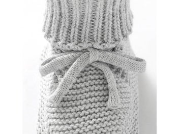 Listing 8 of 11 for Infant Baby Shoes Knit Cotton Boys Girl Boots Fashion Tie Solid Newborn Walk