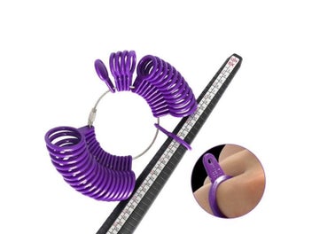 Listing 6 of 9 for Plastic Ring Size Finder Mandrel Stick Finger Gauge Kit For DIY Jewelry Making