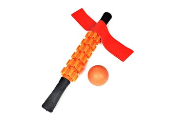 Listing 9 of 10 for 5In1 Foam Roller Set Exercise Foam Roller Massage Ball Stretching Strap -Orange