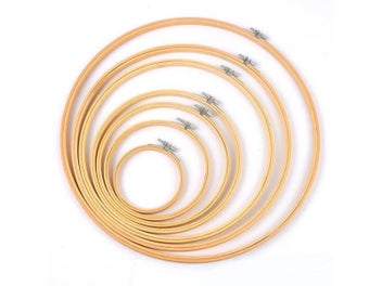 Listing 1 of 9 for DIY Embroidered Wreath Of Bamboo Cross-Stitch Tool Round Embroidery Frame