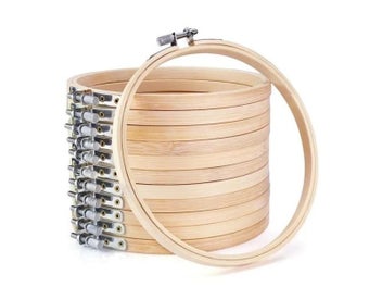 Listing 3 of 9 for DIY Embroidered Wreath Of Bamboo Cross-Stitch Tool Round Embroidery Frame