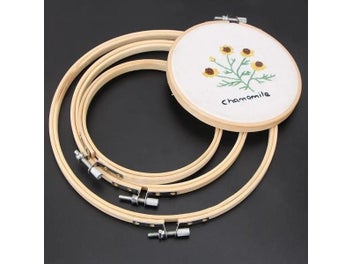 Listing 6 of 9 for DIY Embroidered Wreath Of Bamboo Cross-Stitch Tool Round Embroidery Frame