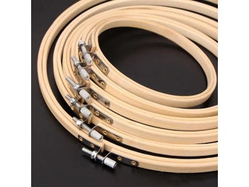 Listing 7 of 9 for DIY Embroidered Wreath Of Bamboo Cross-Stitch Tool Round Embroidery Frame