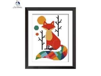 Listing 3 of 8 for Needlework DIY DMC Cross Stitch Sets For Embroidery Kits Seven Color Fox