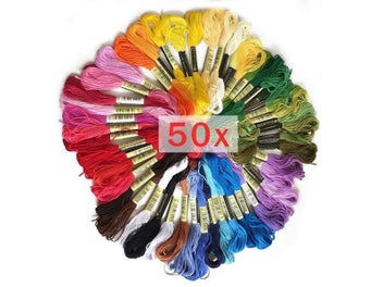 Listing 3 of 8 for 50pcs Anchor Similar Dmc Embroidery Floss Cross Stitch Cotton Embroidery Thread