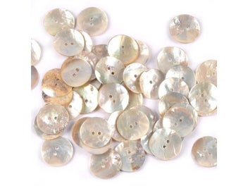 Listing 3 of 8 for 50Pcs Natural Mother Of Pearl Shell Decorative Buttons For Scrapbooking Sewing