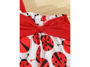 Listing 7 of 10 for Summer Adorable Ladybug Outfit 2pcs Set For Baby Girls Sleeveless T-shirt