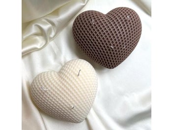 Listing 3 of 9 for Silicone Candle Mold 3D Grid Heart Shape Scented Candle Soap Mould Mousse