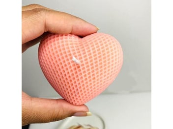 Listing 4 of 9 for Silicone Candle Mold 3D Grid Heart Shape Scented Candle Soap Mould Mousse