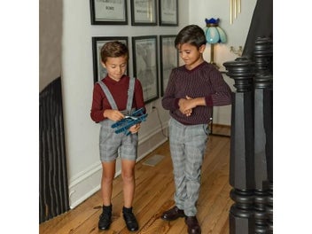 Listing 8 of 11 for AP Merlot Collection 2025 Autumn Girls Red Flower Satin Dress Baby Romper New