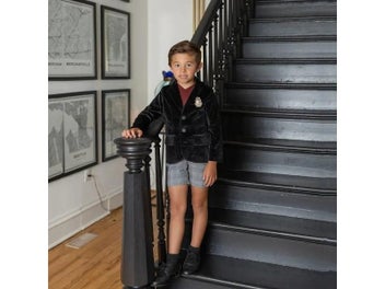 Listing 9 of 11 for AP Merlot Collection 2025 Autumn Girls Red Flower Satin Dress Baby Romper New