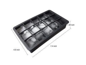 Listing 4 of 9 for 1pcs Whiskey Ice Cube Maker Trays 15-Cavity Square Shape Ice Mould Cake Pudding