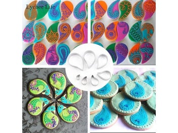 Listing 4 of 9 for Lychee Life 7Pcs/set Stainless Steel European Paisley Spiral Flower Petal Soft