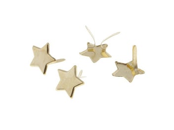 Listing 7 of 9 for 100x Gold Star Head Split Pin Metal Brads Paper Fasteners For Scrapbooking