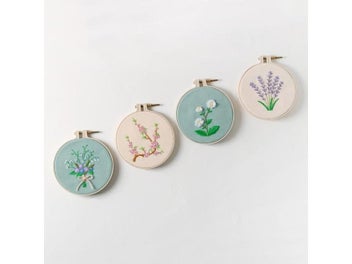 Listing 4 of 10 for Beginner DIY Stamped Embroidery Starter Kit Colorful Flowers Plants Pattern