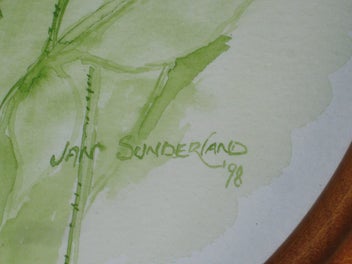 Listing 6 of 13 for Jan Sunderland - Yellow Rose Flowers in a NZ Kauri Frame - original artwork